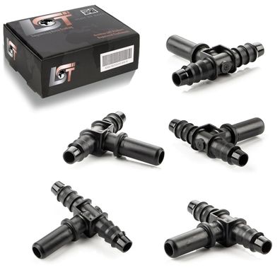 5x T-Verbinder T-Stück Bewässerungssystem Tropfbewässerung PE-Rohr Ø8mm-Ø10mm