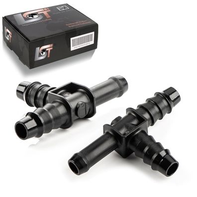 2x T-Verbinder T-Stück Bewässerungssystem Tropfbewässerung PE-Rohr Ø 8 mm