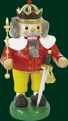 Nussknacker König mit Zepter Höhe= 33cm NEU Weihnachten Seiffen Nutcracker Nüsse