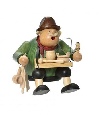 Räuchermann Kantenhocker Holzwarenhändler BxTxH= 13x12x15cm NEU Rauchfigur