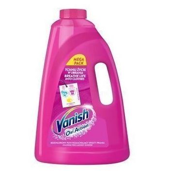 Vanish Oxi Action Pink Fleckenentferner fér Textilien in Fléssigform, 3l