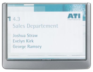 Durable 4861 37 Türschild CLICK SIGN, Alu, 149 x 105,5 mm, Transparent