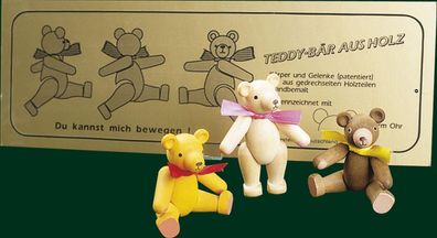 Holzfigur Holzbär beweglich braun Höhe= 7cm NEU Bär Bären Bärenfigur Holzfigur De