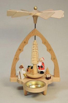 Tischpyramide Nikolaus mit Baum Höhe= 20cm NEU Holzpyramide Tischdekoration Dekor