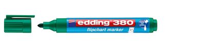 Edding 4-380004 380 Flipchartmarker - nachfüllbar, ca. 1,5 - 3 mm, grün