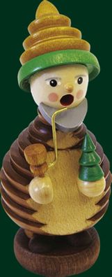 Räucherfigur Waldwichtel mit Tannenzäpfen Höhe= 10cm NEU Räuchermann Rauchmann Rä