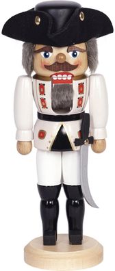 Nussknacker "General", weiß BxHxT 11x36x11cm NEU Nusknacker Holzfigur Weihnachts