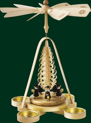 Tischpyramide Kurrendefiguren mit Teelicht Höhe= 28cm NEU Holzpyramide Tischdekor