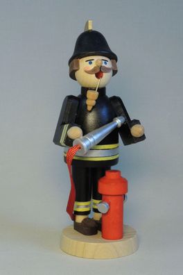 Räucherfigur Feuerwehrmann mit Strahlrohr Höhe= 16cm NEU Räuchermann Rauchmann Rä