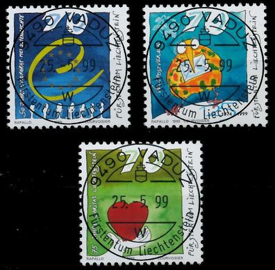 Liechtenstein 1999 Nr 1200-1202 zentrisch gestempelt X117D1A