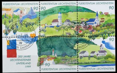 Liechtenstein BLOCK Kleinbogen Block 16 gestempelt X117D16