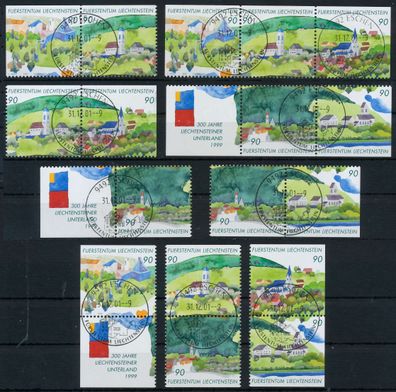 Liechtenstein 1999 Nr B16 Zd1-B16 Zd9 zentrisch gestempelt X117D52