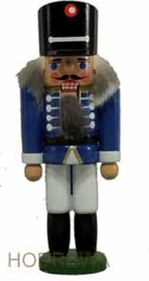 Nussknacker Husar blau Höhe 14cm NEU Weihnachten Seiffen Nutcracker Nüsse Erzgebi