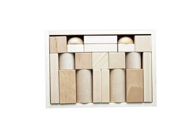 Holzspielzeug Baukasten große Blöcke natur BxHxT 26,5x18,5x4,5cm NEU