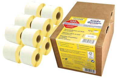 AVERY Zweckform AS0722420 AVERY Zweckform Rollenetiketten, 101 x 54 mm, Großpackung