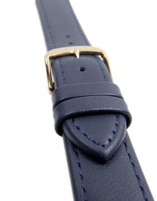 Uhrenarmband Kalbsleder Dunkelblau Matt Herzog Elegance 20966G