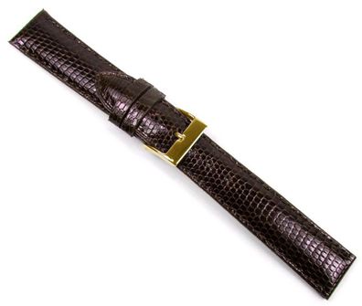 Echt Eidechse Ersatzband Uhrenarmband Eidechsenleder Dunkelbraun