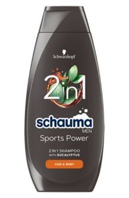 Schauma Herren Haarshampoo Sport, 400ml - Vitalisierende Reinigung