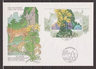 BRD 1997 Künstler FDC MiNr. Block 38 Schutzgemeinschaft Deutscher Wald