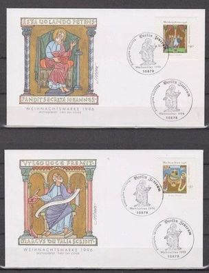 BRD 1996 Künstler FDC MiNr. 1891-1892 Weihnachten