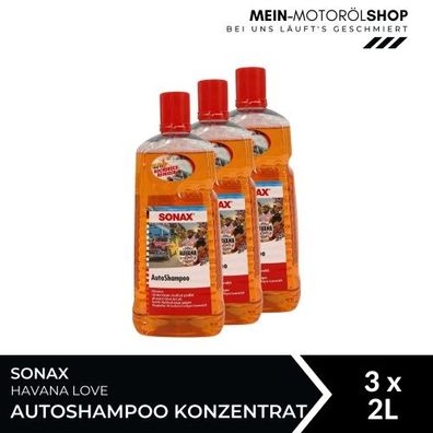 Sonax AutoShampoo Konzentrat Havana Love 3x2 Liter