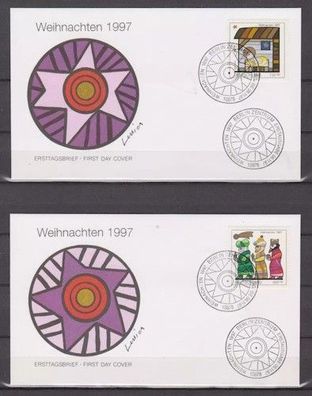 BRD 1997 Künstler FDC MiNr. 1959-1960 Weihnachten