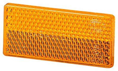 HELLA Rückstrahler Maße: 70 x 31,5 x 5 mm, wirksam gelb