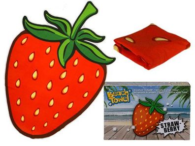 Strandtuch Erdbeere ca. 120 x 70 cm 100% Polyester