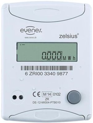 Kompaktwärmezähler Evenes Solar M-Bus, D N 15, 3/4AG x 110mm Durchfl. 1,5m3/h, in