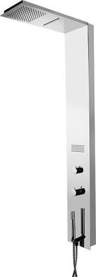 Duschpaneel Wand Brausepaneel Esben Regenbrause Schwallbrause mit Thermostat Edelstah
