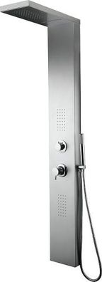 Duschpaneel Wand Brausepaneel Eske Schwallstrahl mit Mischer Aluminium lackiert
