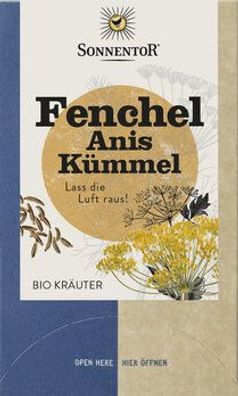 Sonnentor 3x Fenchel - Anis - Kümmel, Doppelkammerbeutel 30,6g