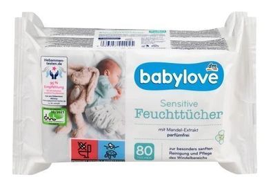 Babylove Sensitive Feuchttücher, 160 Stück