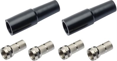 F-Stecker 4 Stück