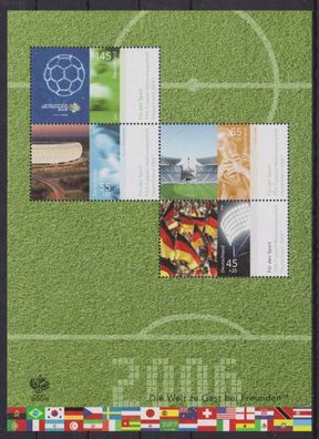 BRD 2006 postfrisch MiNr. Block 67 Fußball-Weltmeisterschaft in Deutschland