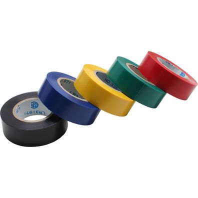 InLine® 43039 Isolierband, 5er Pack, div. Farben, 18mm, 9m