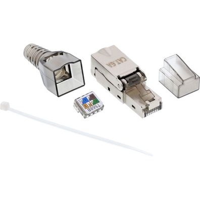 InLine® 76204A RJ45 Stecker Cat.6A 500MHz, feldkonfektionierbar, geschirmt