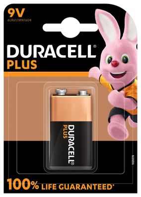 Duracell MN1604 Plus 9V-Block Batterie Blister