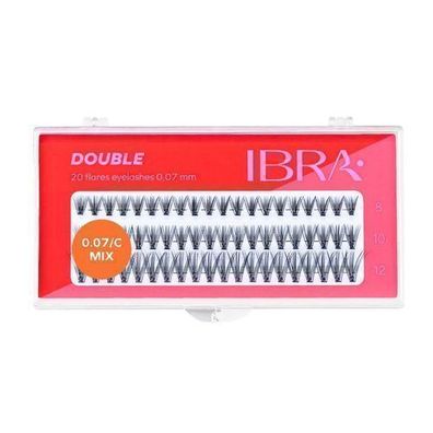 Ibra 60 Stk. Kunstwimperntrossen Double Knot-Free 0.07 C-Mix