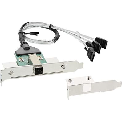 InLine® 27659B SAS HD Slotblech PCI + 50p Centr., mit Kabel, ext. SFF-8644 auf