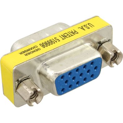 InLine® 47714 Mini-Gender-Changer, 15pol HD (VGA), Stecker / Buchse