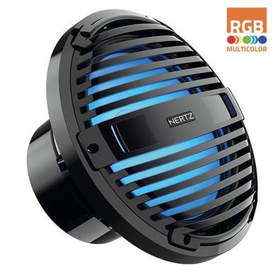 Hertz HMS 12 B2-LD-C - 12" Marine-Subwoofer 2 Ohm Schwarz RGB-LED