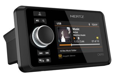 Hertz CAPRI H100 Headunit - FM/USB/Bluetooth/NMEA2000 4x70 Watt & 4 zones