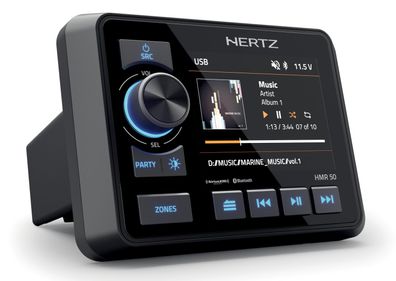 Hertz HMR 50 FM - USB - Bluetooth 4x50 Watt & 3 Zonen