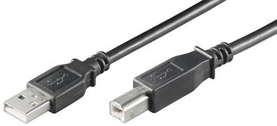 Goobay 68901 USB 2.0 Hi-Speed Kabel, Schwarz, 3 m - USB 2.0-Stecker (Typ A) > USB