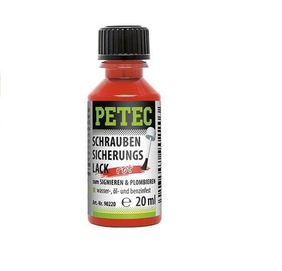 Petec Schraubensicherungslack 20 ml rot