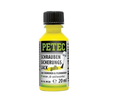 Petec Schraubensicherungslack 20 ml gelb