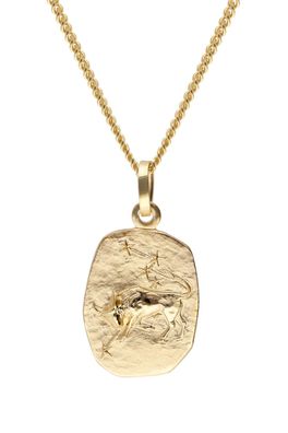 trendor Schmuck Stier Sternzeichen Gold 585 / 14K mit vergoldeter Silberkette 15436