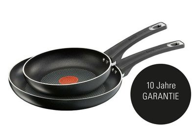 Tefal E77612 Jamie Oliver 28 + 26cm Pfannen mit 28cm Deckel 5TLG, Bratpfannen