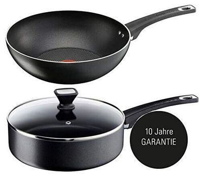 Tefal E77611 Jamie Oliver Pfannenset 5tlg Bratpfanne Wokpfanne 28cm+Schmorpfanne